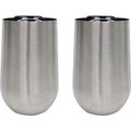 Shefu Products Stainless Steel Stem-Less Wine Glass with Lid - 2 Piece SH199480